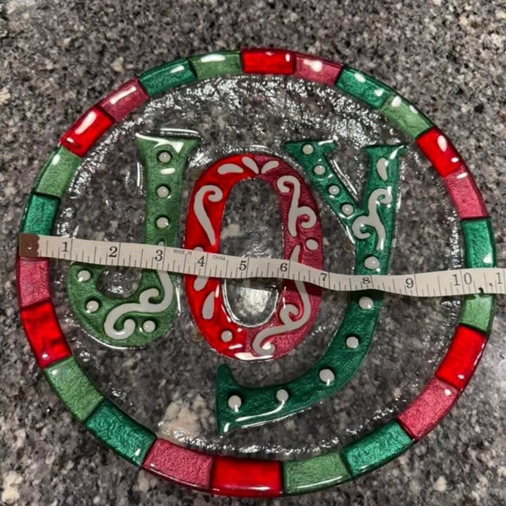 Festive Glass Platter